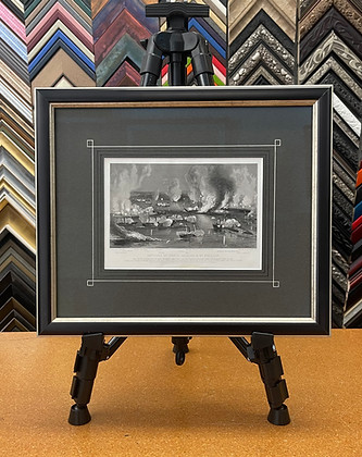 Engraving with french lines