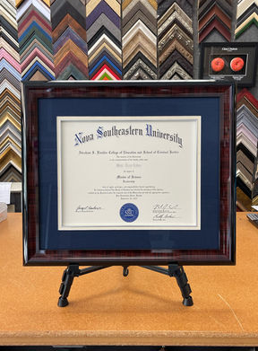 Custom Framed Nova Diploma
