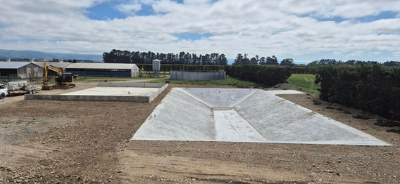 Concrete effluent pond in Canterbury