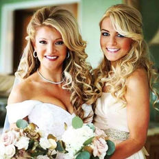 Bride and Maid of Honor bride groom on wedding day Hair and Makeup by Team Beauty New Jersey Wedding Services 