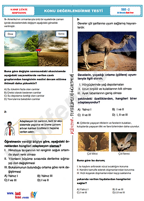 adaptasyon-ve-dogal-secilim-test-2