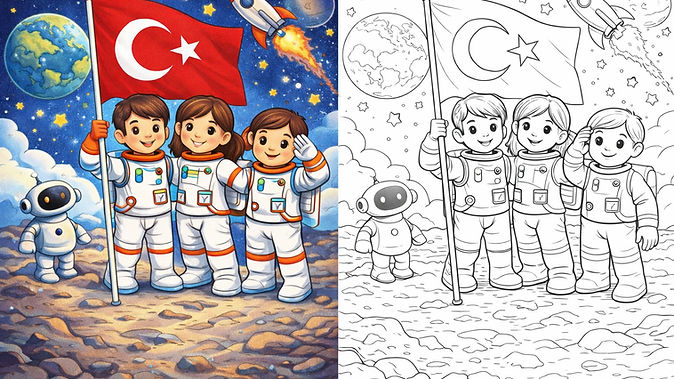 BİLİM TEMALI BAYRAK SEVGİSİ ETKİNLİĞİ-7