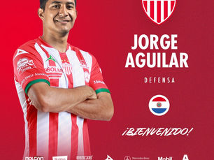 EL CENTRAL PARAGUAYO JORGE AGUILAR ES EL PRIMER REFUERZO DEL NECAXA DE CARA AL CLAUSURA 2021.