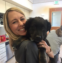Jenn with puppy