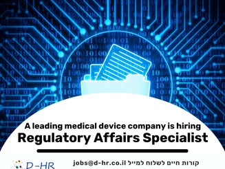 A leading Medical device company is hiring Regulatory Affairs Specialist ✍️