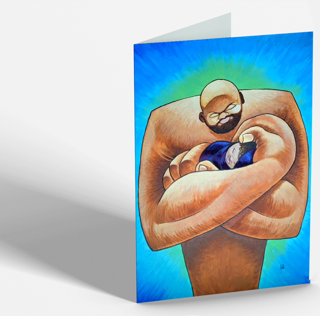 Greeting Card "Man Holding Child"