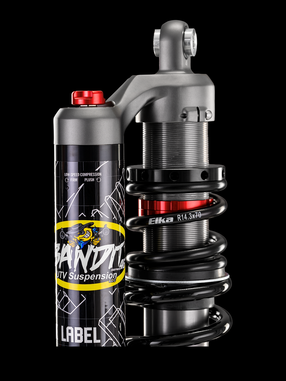 Close-up view of UTV shock