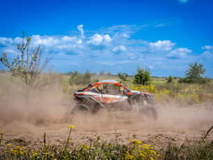 UTV suspension showcased in rough terrain