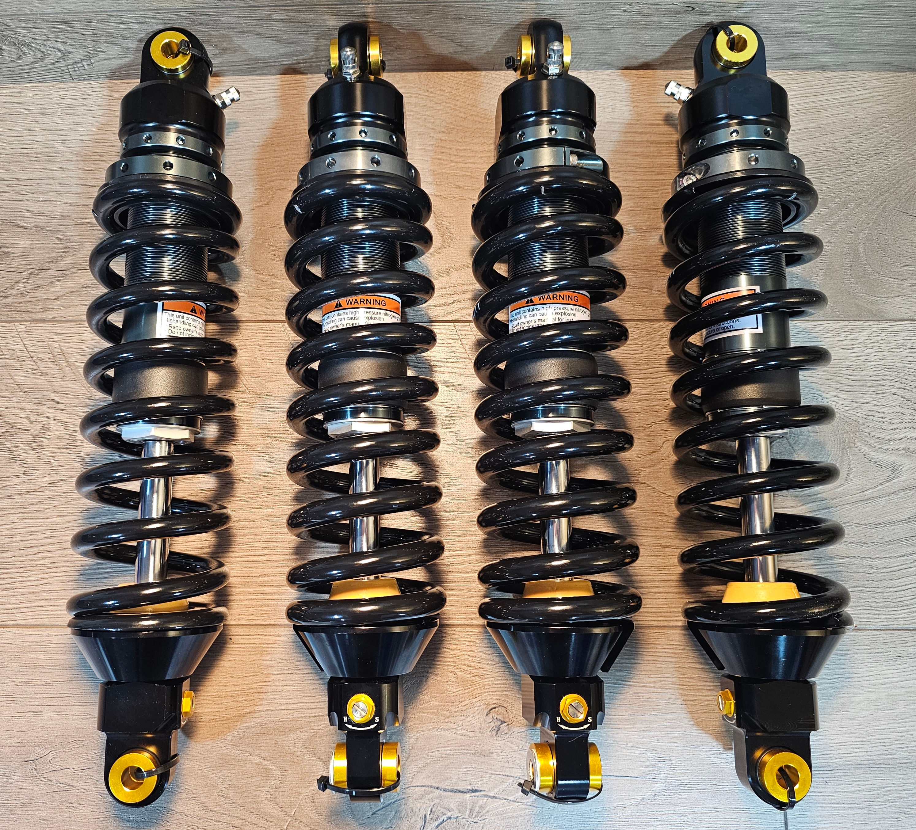 (ALL 4) 2015-23 KAWASAKI MULE PRO-DXT/PRO-FXT LEVEL/STAGE 2 SHOCK PACKAGE