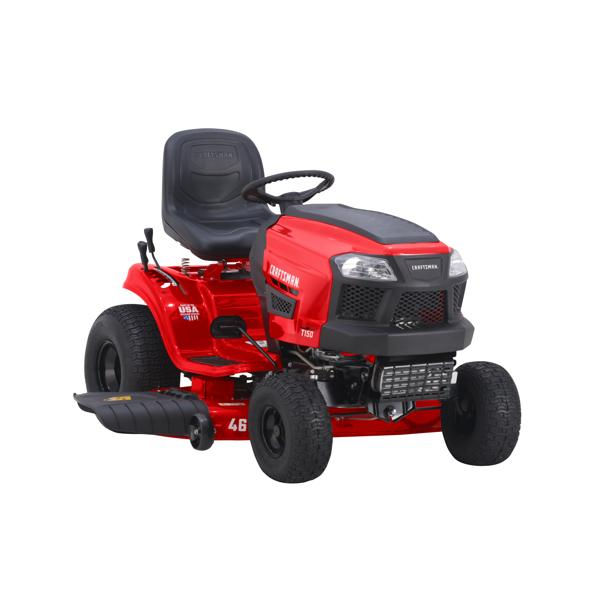 Craftsman T150 46 in. riding lawn tractor, front angle