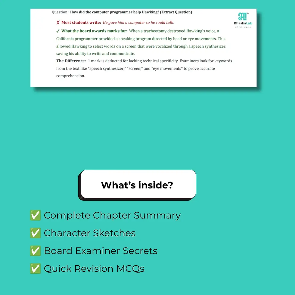Thumbnail: Sample page Class 10 Stephen Hawking Notes Board Decoder