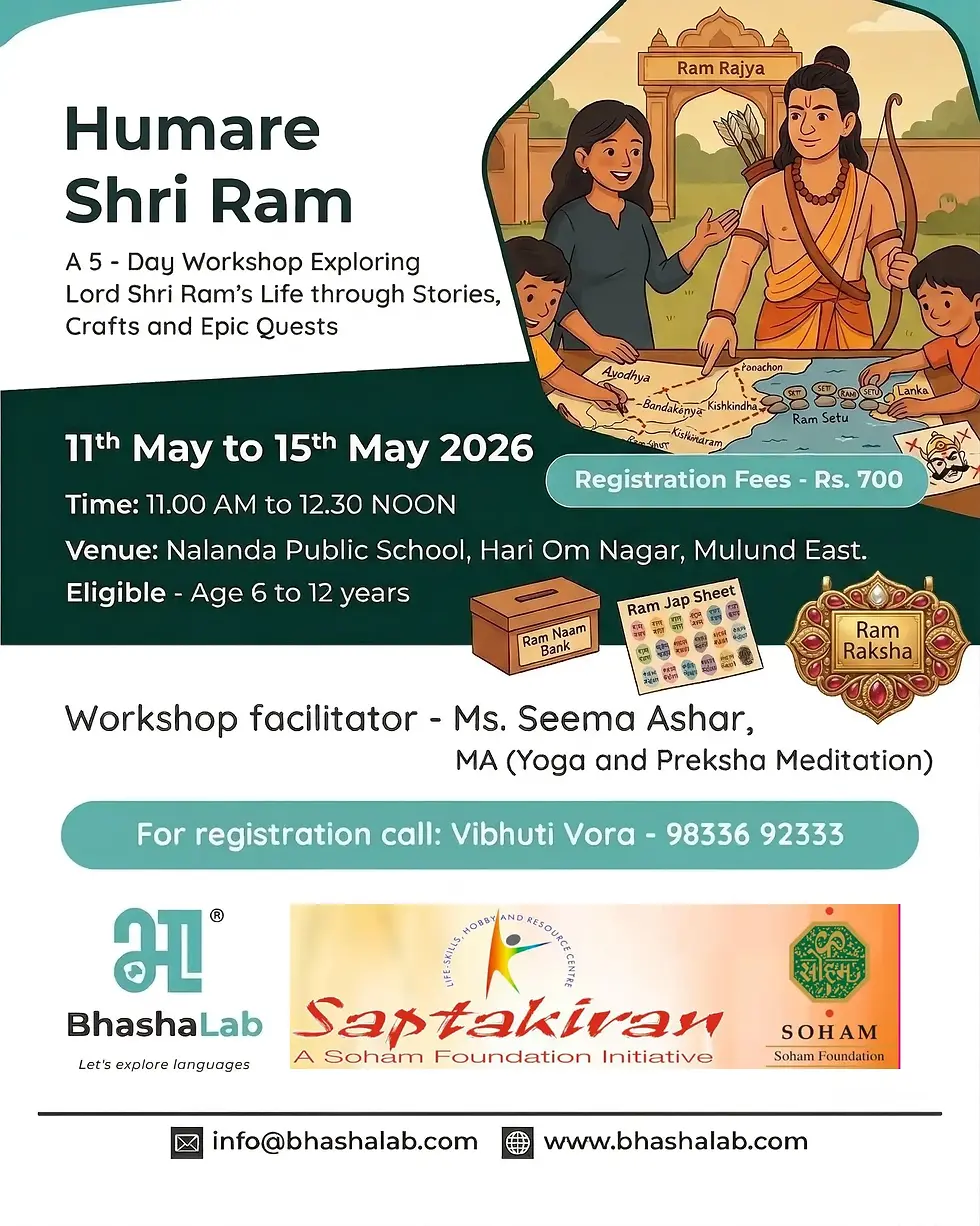 Humare Shri Ram 2026: A 5-Day Summer Adventure in Culture and Valor for Your Children