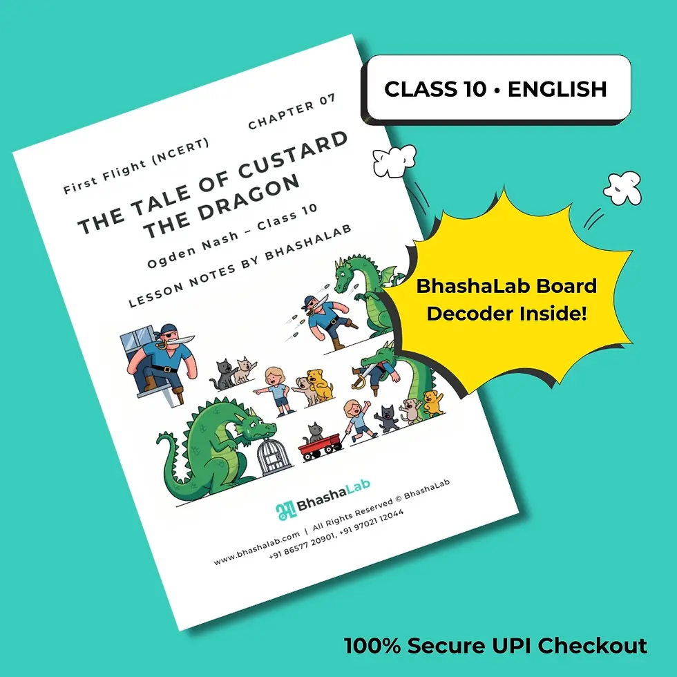 Tale of Custard the Dragon Notes PDF cover