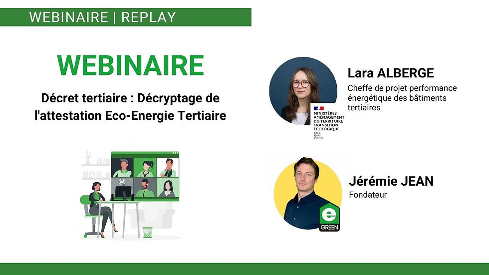 webinaire decryptage de l'attestation éco-énergie tertiaire avec la DHUP