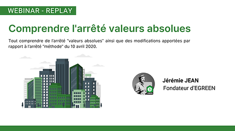 Webinaire comprendre l'arrêté valeurs absolues