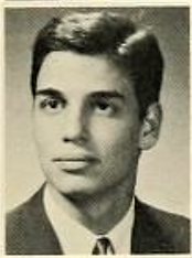 Image of a young Chris Sarandon in a WVU yearbook.