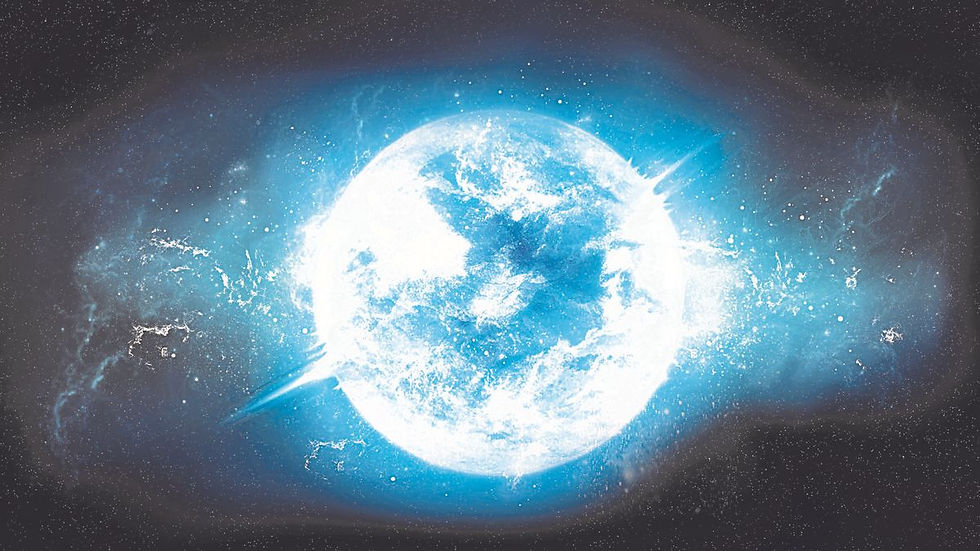 A white dwarf - the dense, Earth-sized remnant of a star's core after it has exhausted its nuclear fuel and expelled its outer layers, forming a planetary nebula.