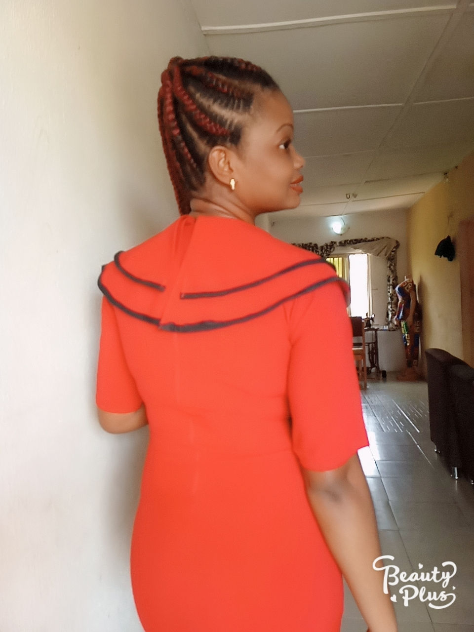 Thumbnail: Flounce neck dress