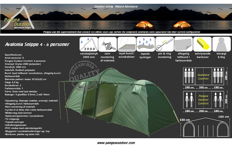 PANGEAOUTDOOR AVALONIA SNIPPE 4-6