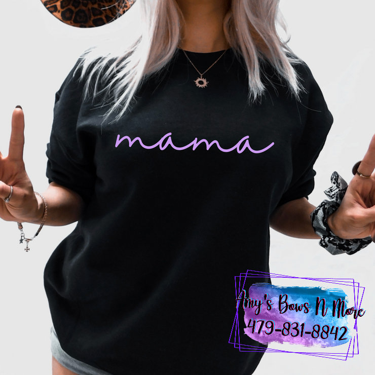 MAMA TEE (CURSIVE PURPLE)