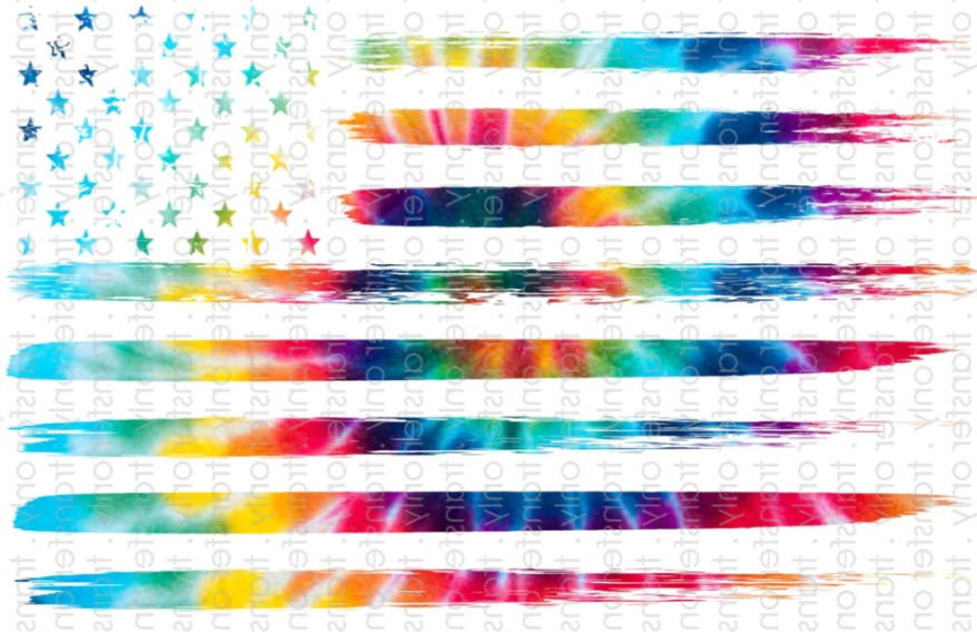 TYE DYE FLAG TEE