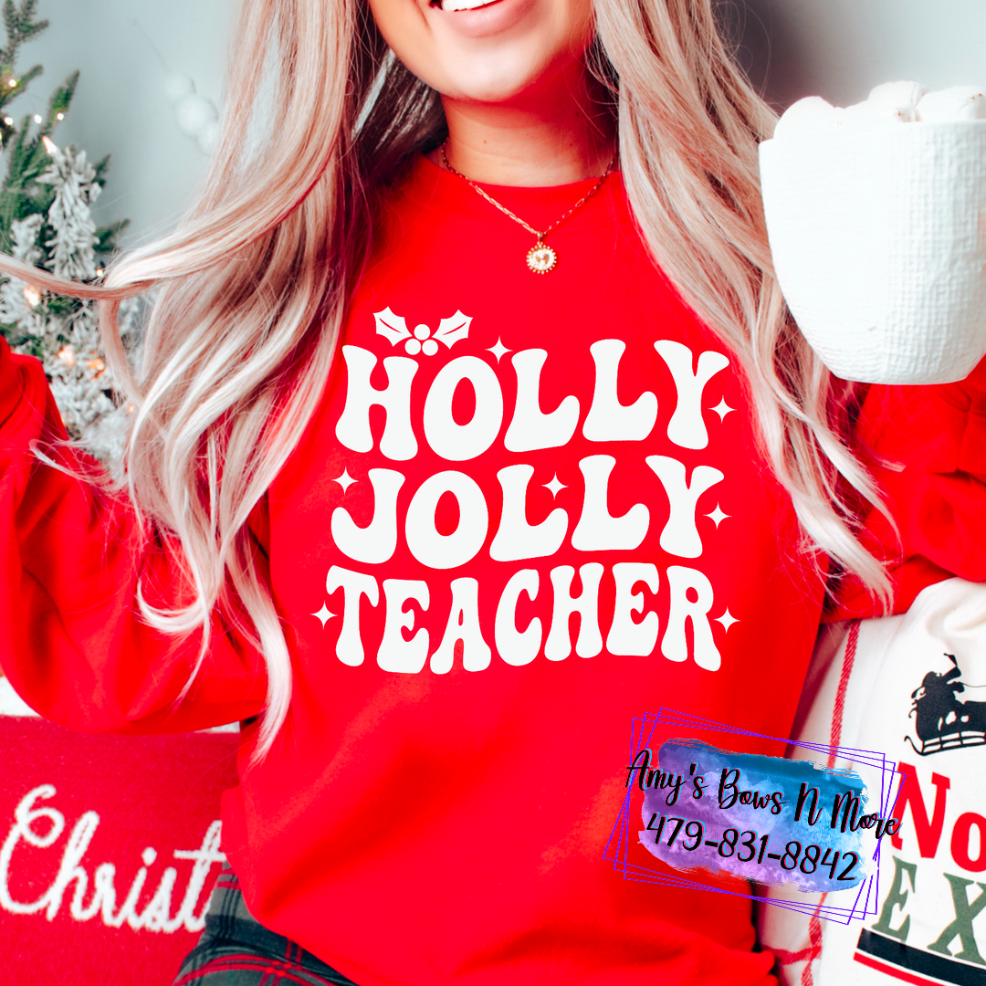 HOLLY JOLLY TEACHER TEE