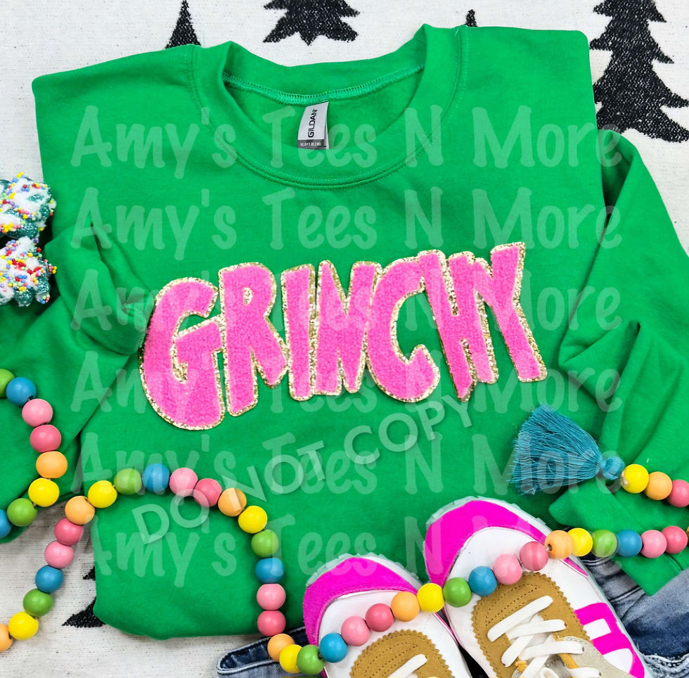 Thumbnail: GRINCHY CHENILLE  (GILDAN SWEATSHIRT) 