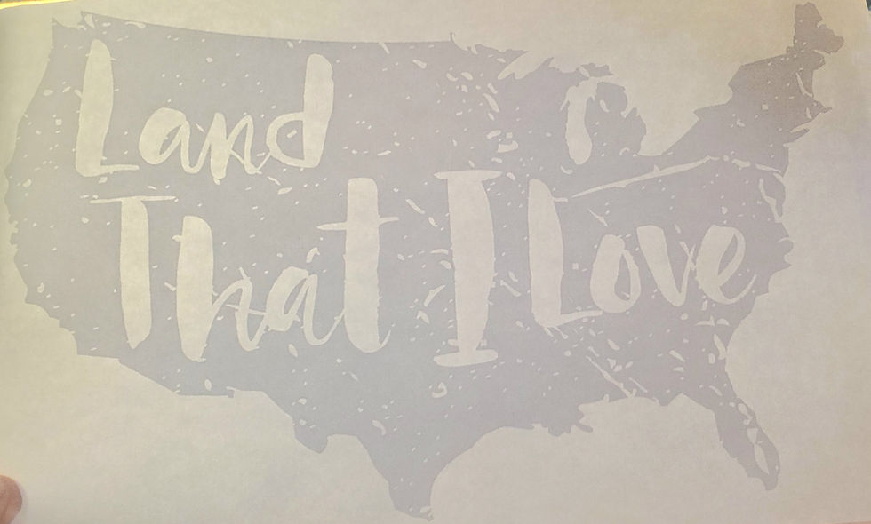 Thumbnail: USA LAND THAT I LOVE WHITE PRINT {CLEARANCE}