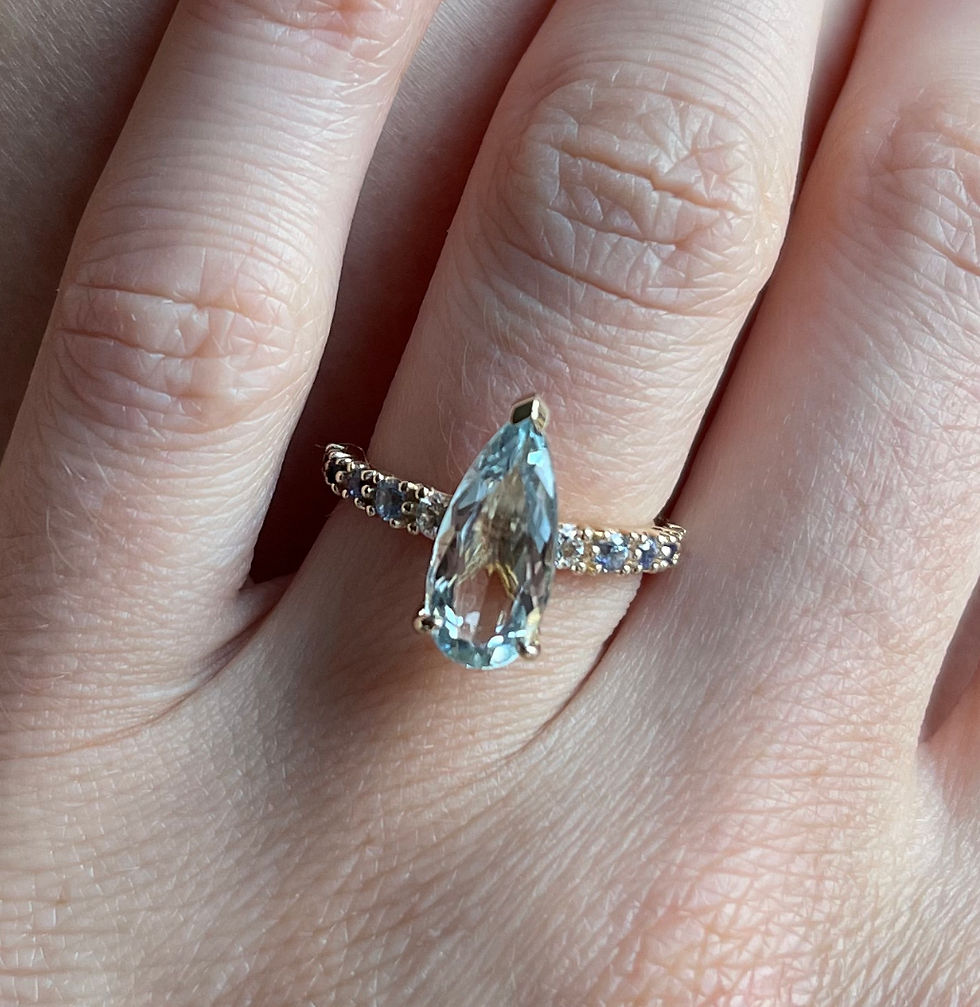 Thumbnail: Aqua Sapphire Ring