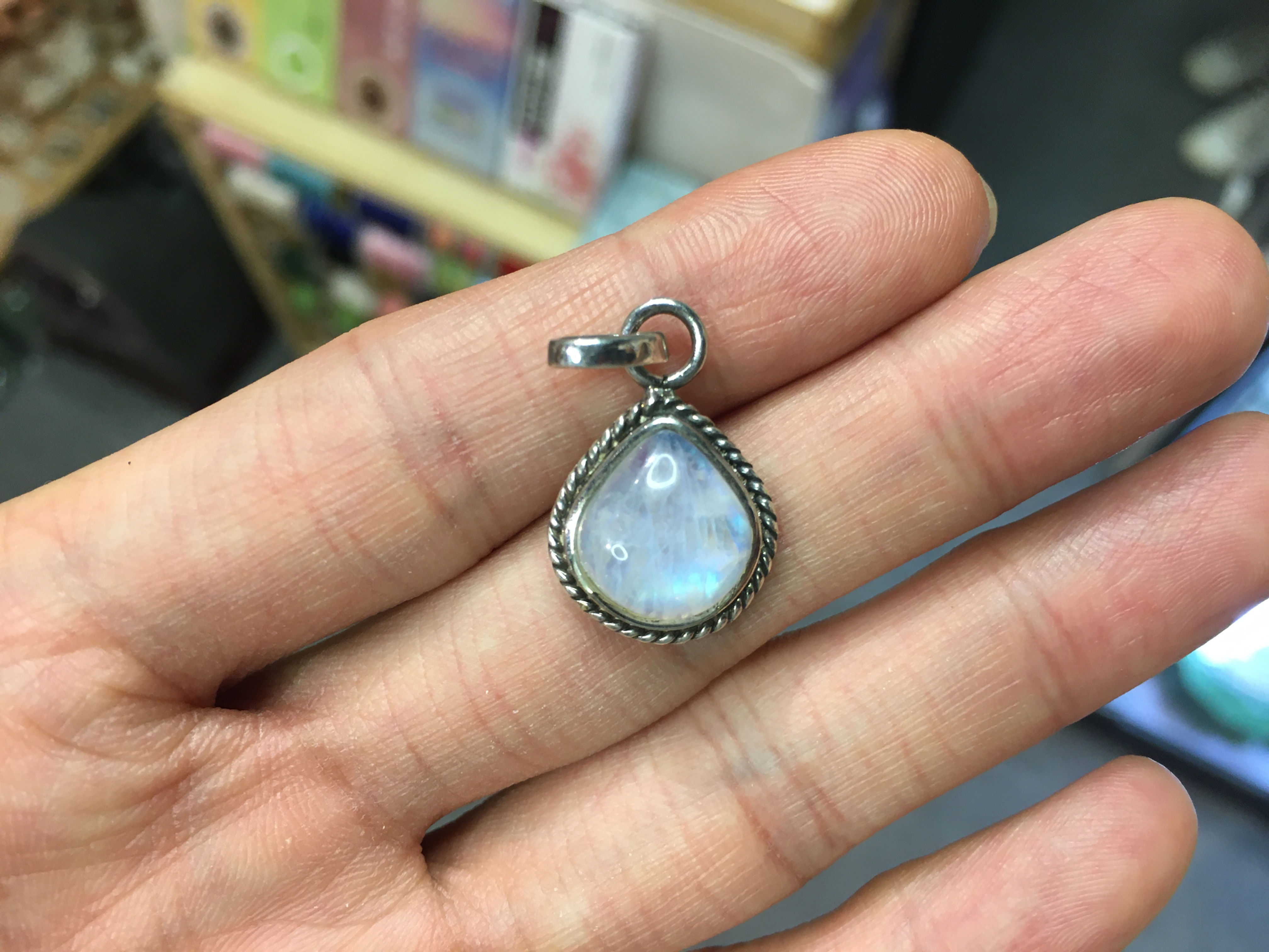 Moonstone Tear Drop Shape Pendant 