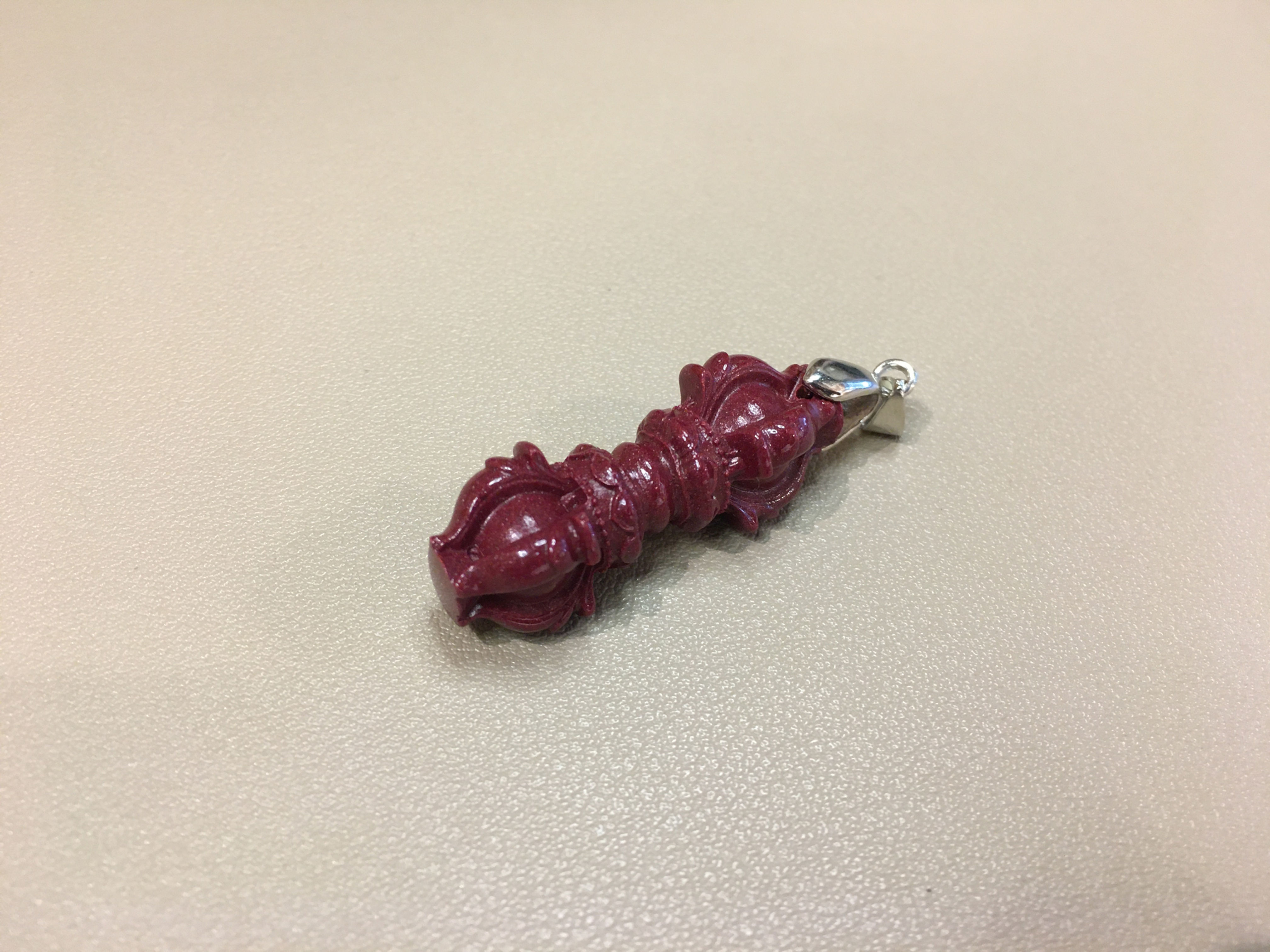 Cinnabar Dharma Vessel Pendant