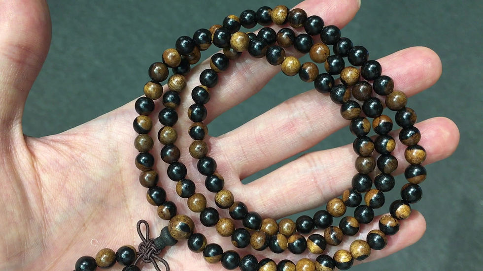 Thumbnail: Ebony Wood 6mm Long Bracelet