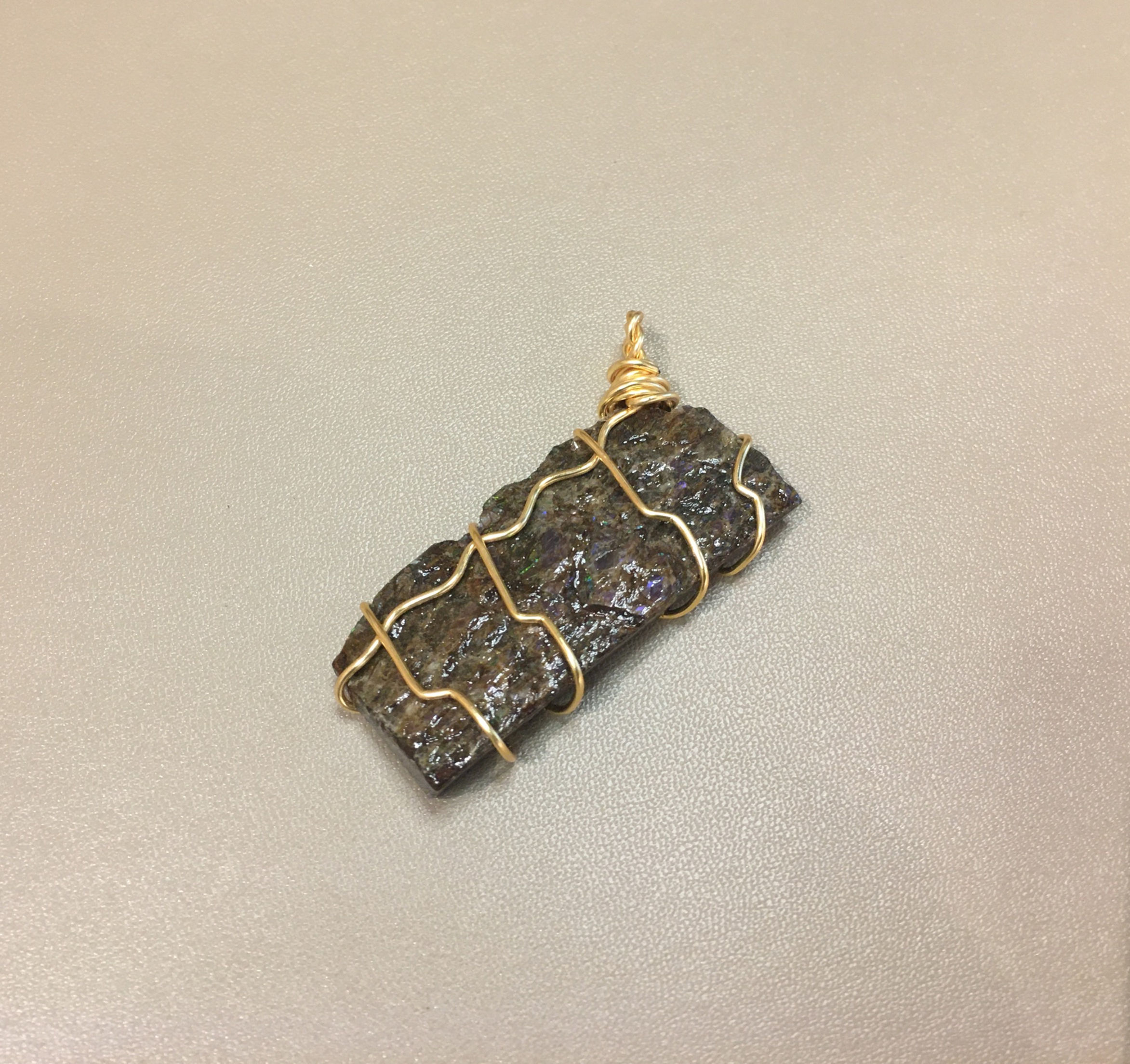 Ammolite Rough Pendant