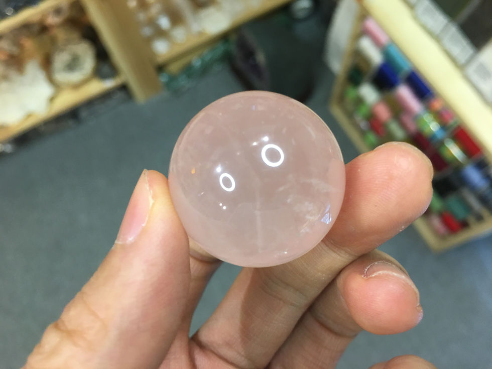 縮圖：粉晶球 29mm