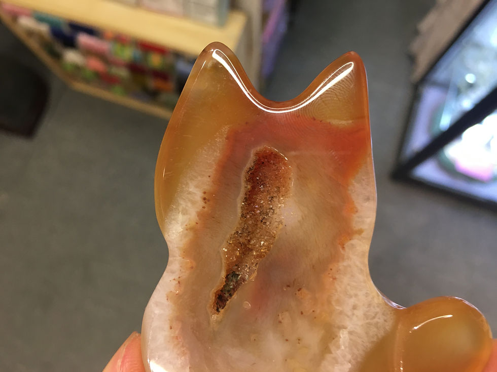 Thumbnail: Agate Cat Shape Ornament