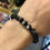 Thumbnail: Silver Obsidian Bracelet 8mm