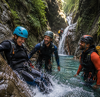 Group canyoning