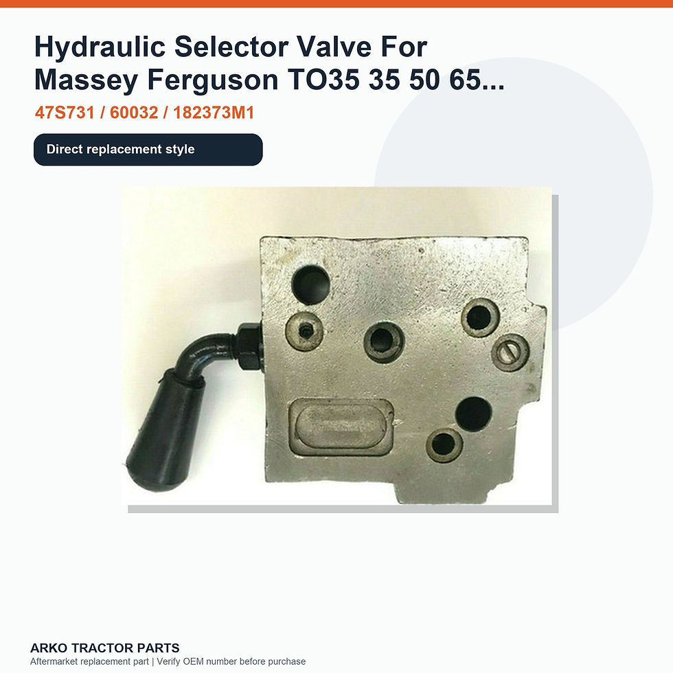 Thumbnail: Hydraulic Selector Valve For Massey Ferguson TO35 35 50 65 135 150 165 175 230