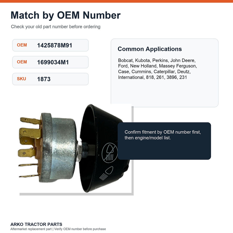 Thumbnail: Massey Ferguson Light & Horn Switch 1668816M1