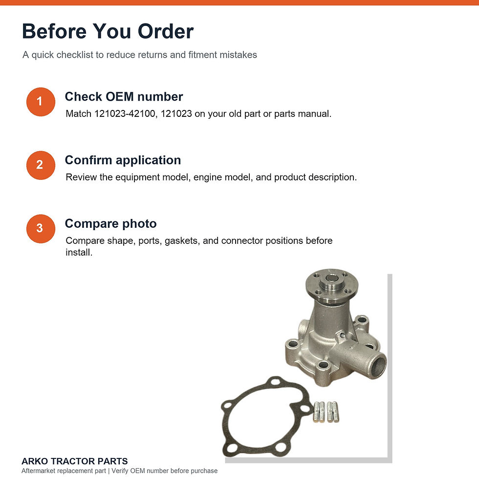 Thumbnail: Water Pump Yanmar John Deere 121023-42100 CH15502