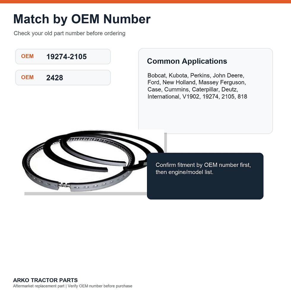 Thumbnail: Kubota V1902 Piston Ring STD 19274-2105