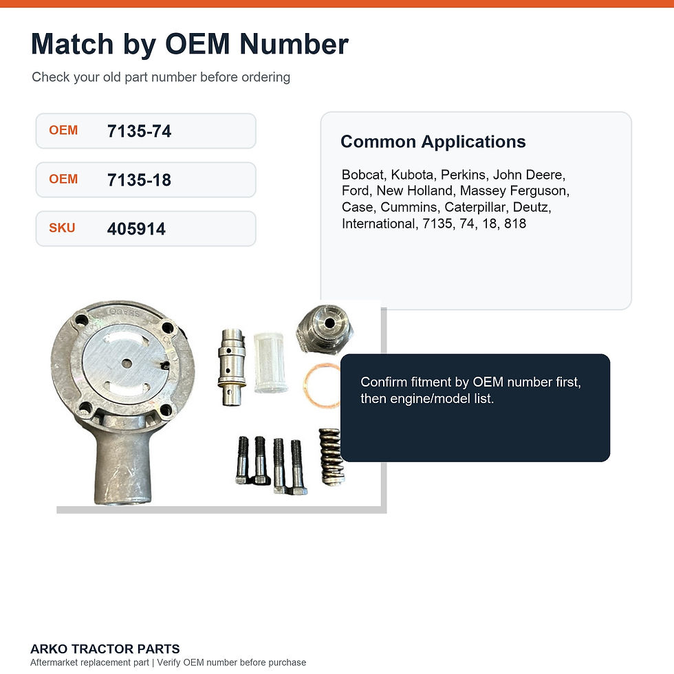 Thumbnail: Cav Lucas DPA End Plate Piston Sleeve Kit Internal Parts Plunger 7135-74 7135-18
