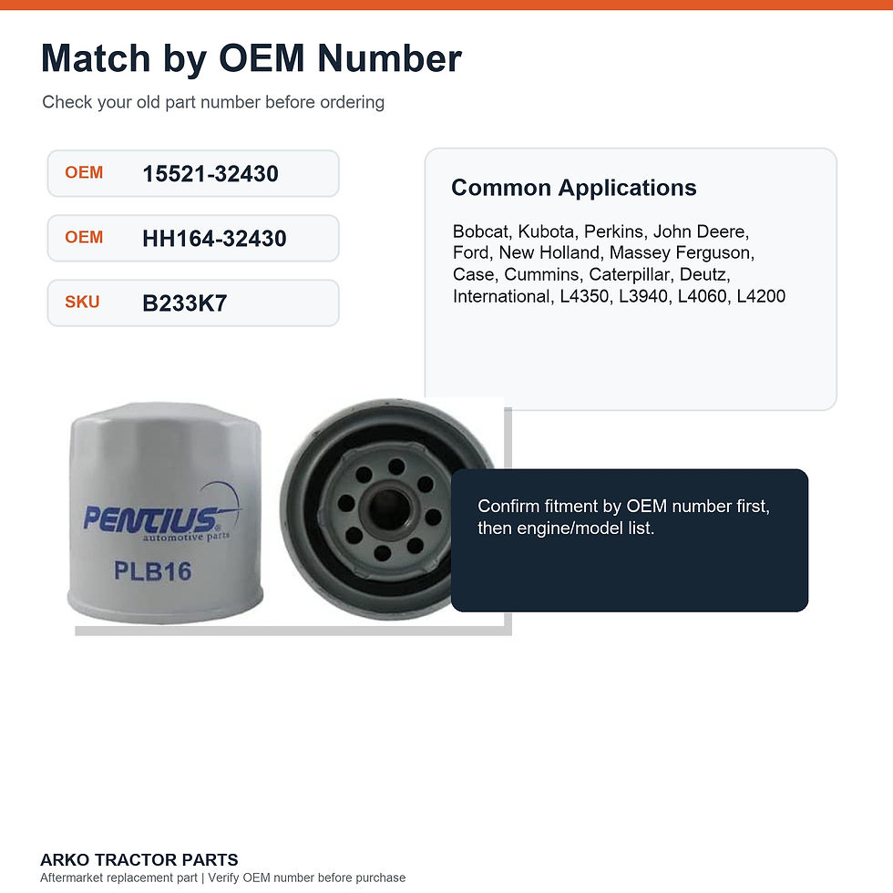 Thumbnail: Kubota Oil Filter L4350 L3940 L4060 L4200 L4240 L4300 L4310 L4330