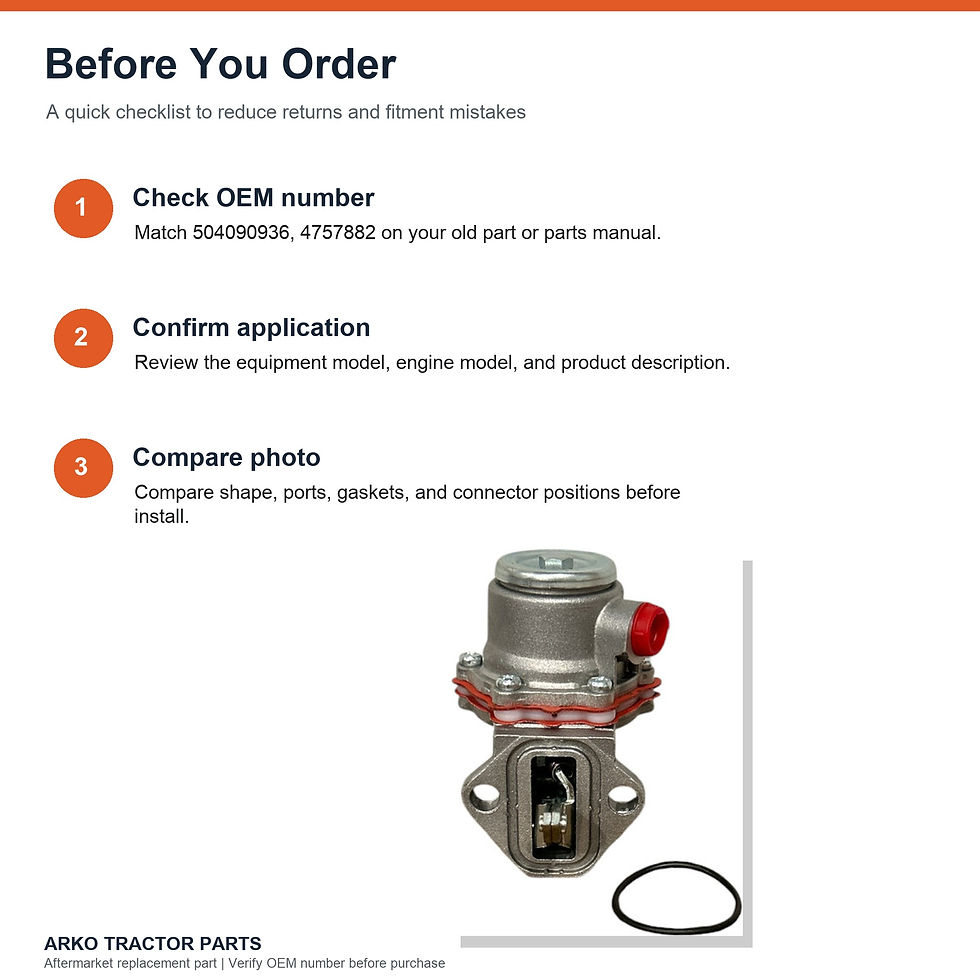 Thumbnail: Fuel Pump New Holland TL80 TD75D TL90 TN65 TN75 4757882