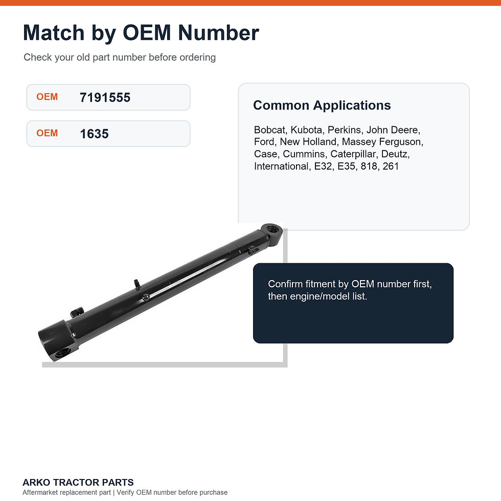 Thumbnail: Bobcat Hydraulic Boom Cylinder 7191555 Fits E32 E35 E32i E35i