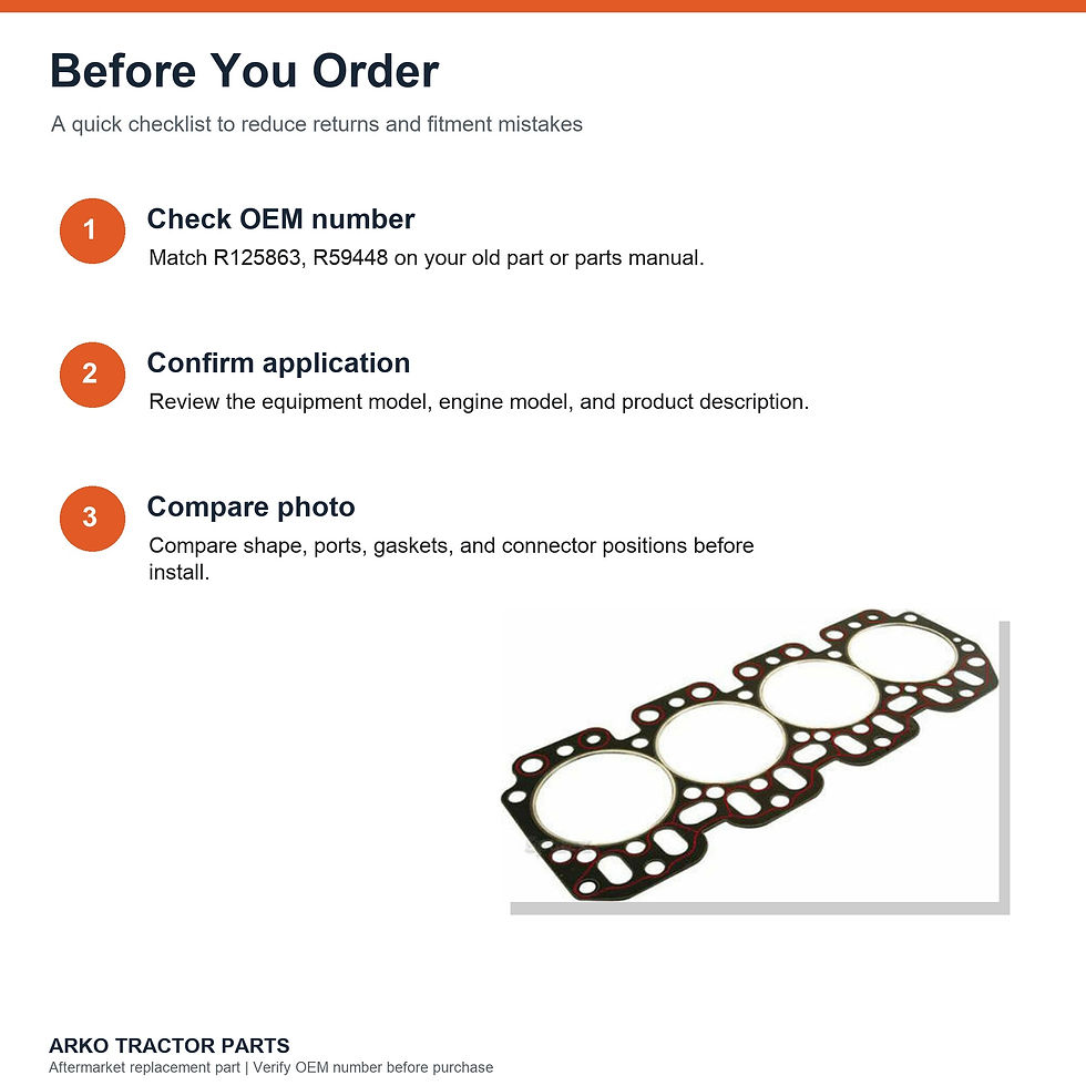 Thumbnail: John Deere Head Gasket R59448 R125863
