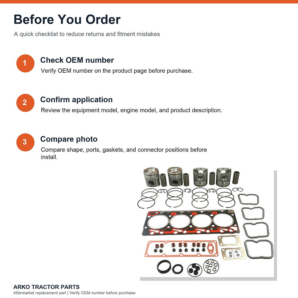 Thumbnail: Engine Rebuild Kit for Cummins 4BT 3.9 Diesel 8V 102mm STD Upper Set
