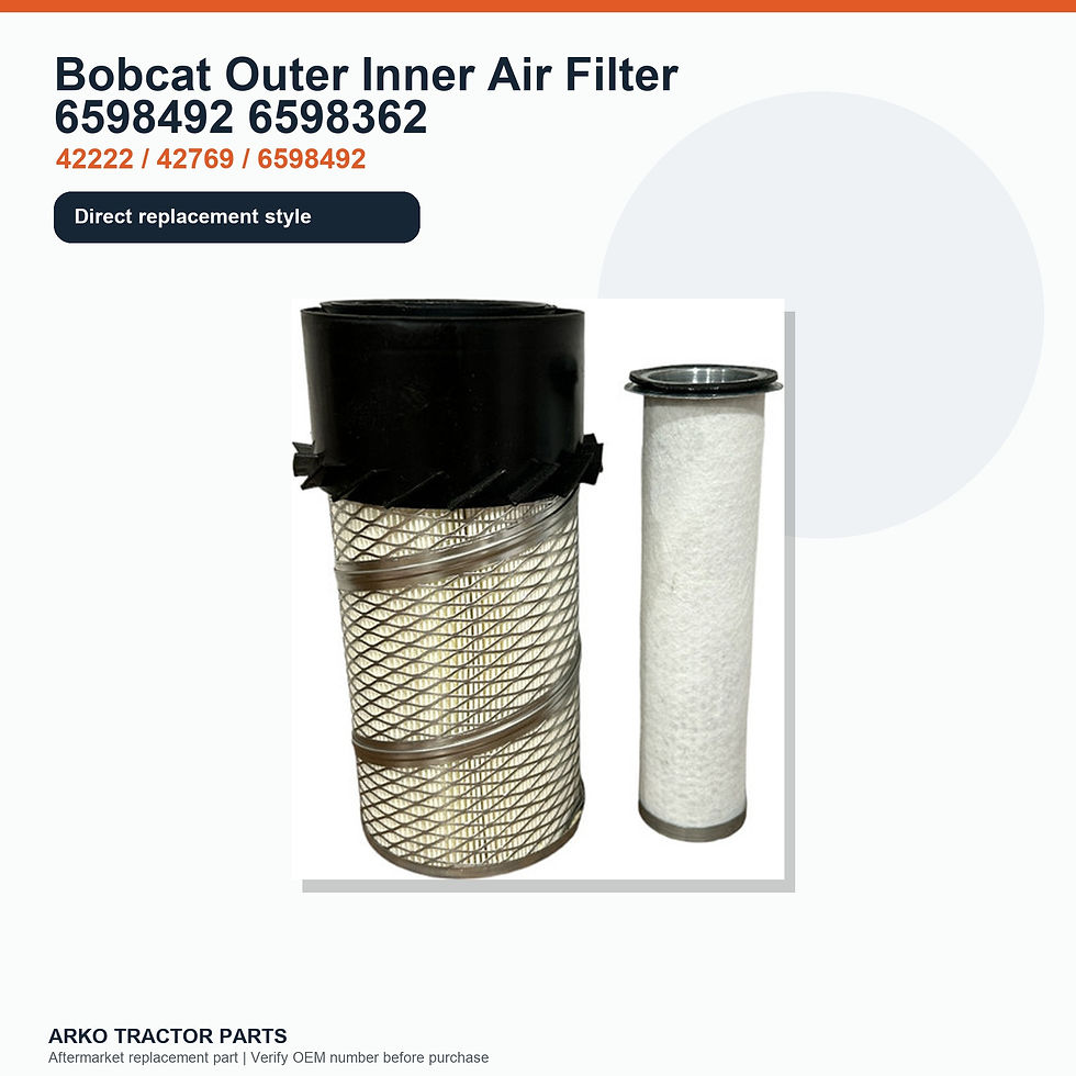 Thumbnail: Bobcat Outer Inner Air Filter 6598492 6598362