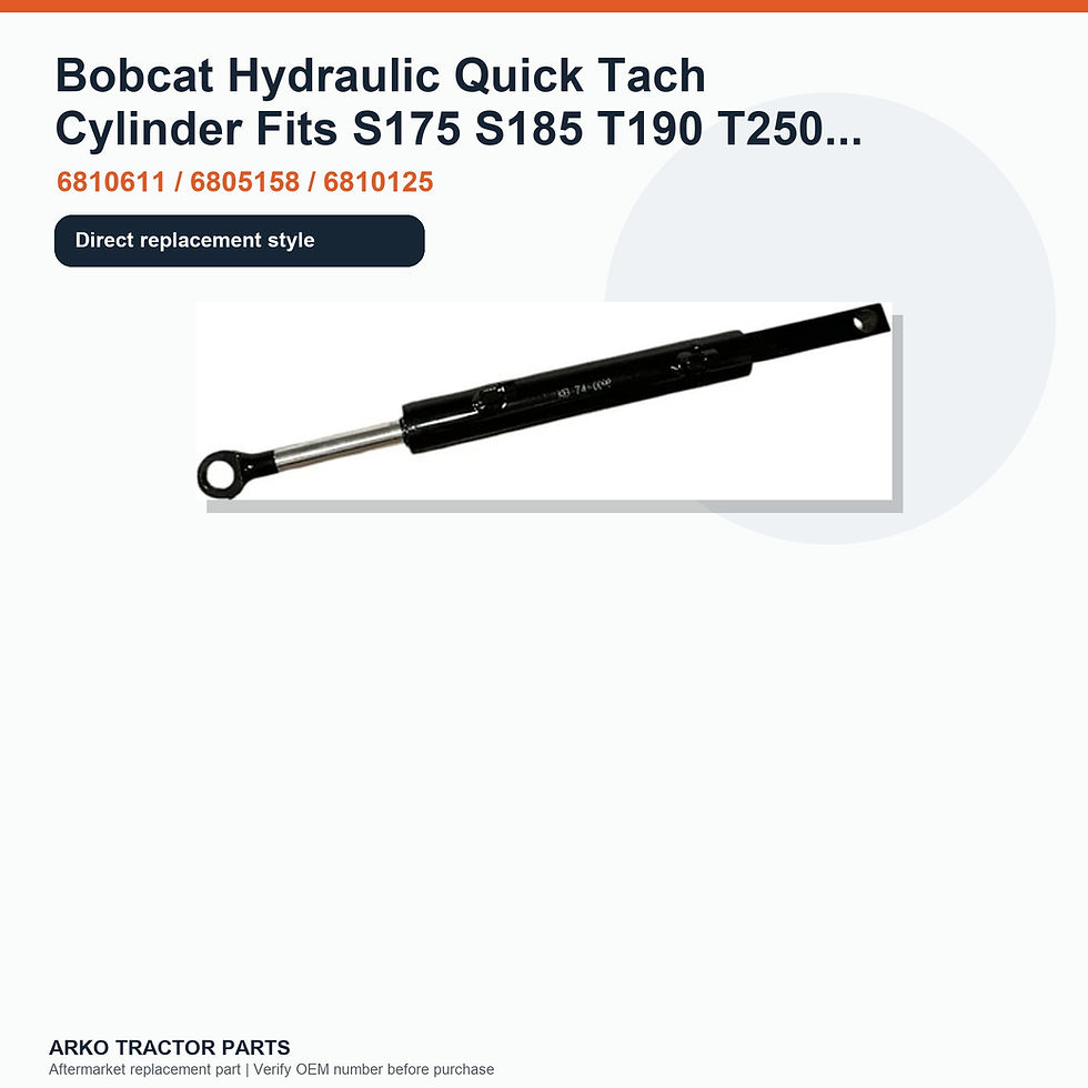 Thumbnail: Bobcat Hydraulic Quick Tach Cylinder Fits S175 S185 T190 T250 Replaces 6810611