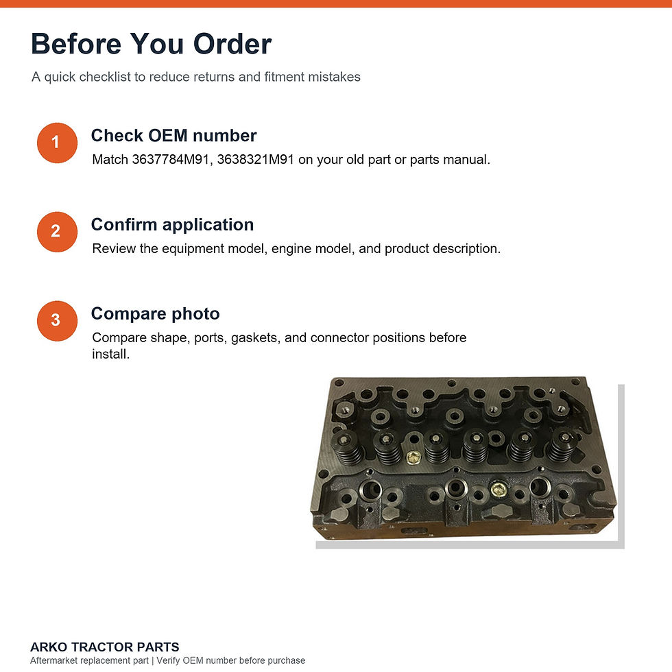 Thumbnail: Perkins 3.152 Cylinder Head Assembly Complete Massey 135 250